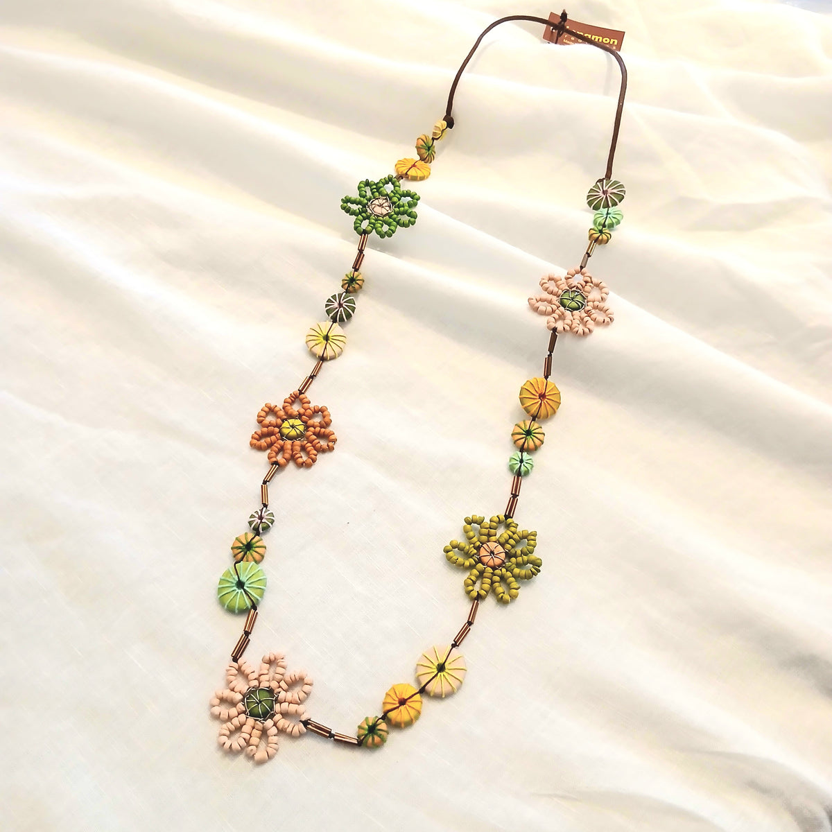 Embroidered Floral Necklace