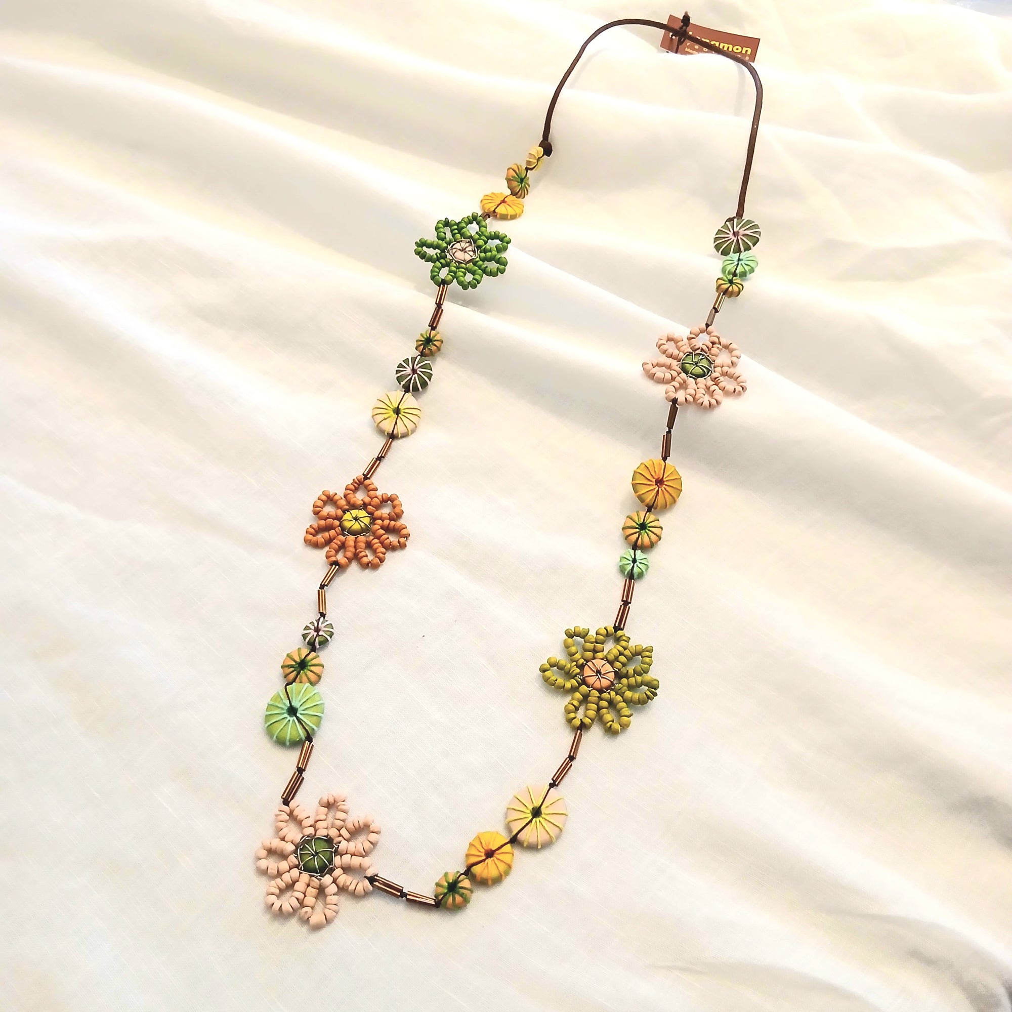 Embroidered Floral Necklace