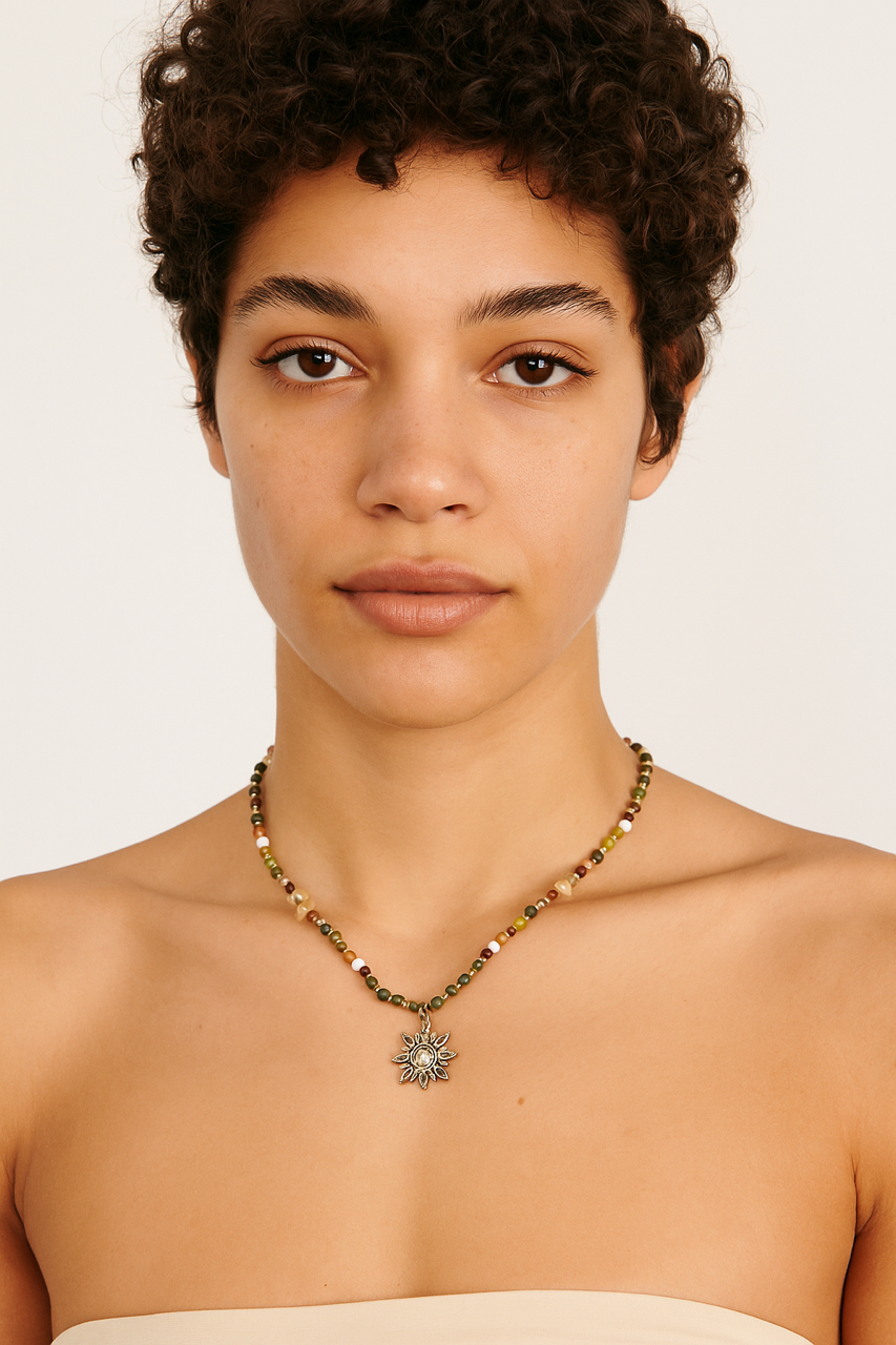 Beaded Sun Necklace