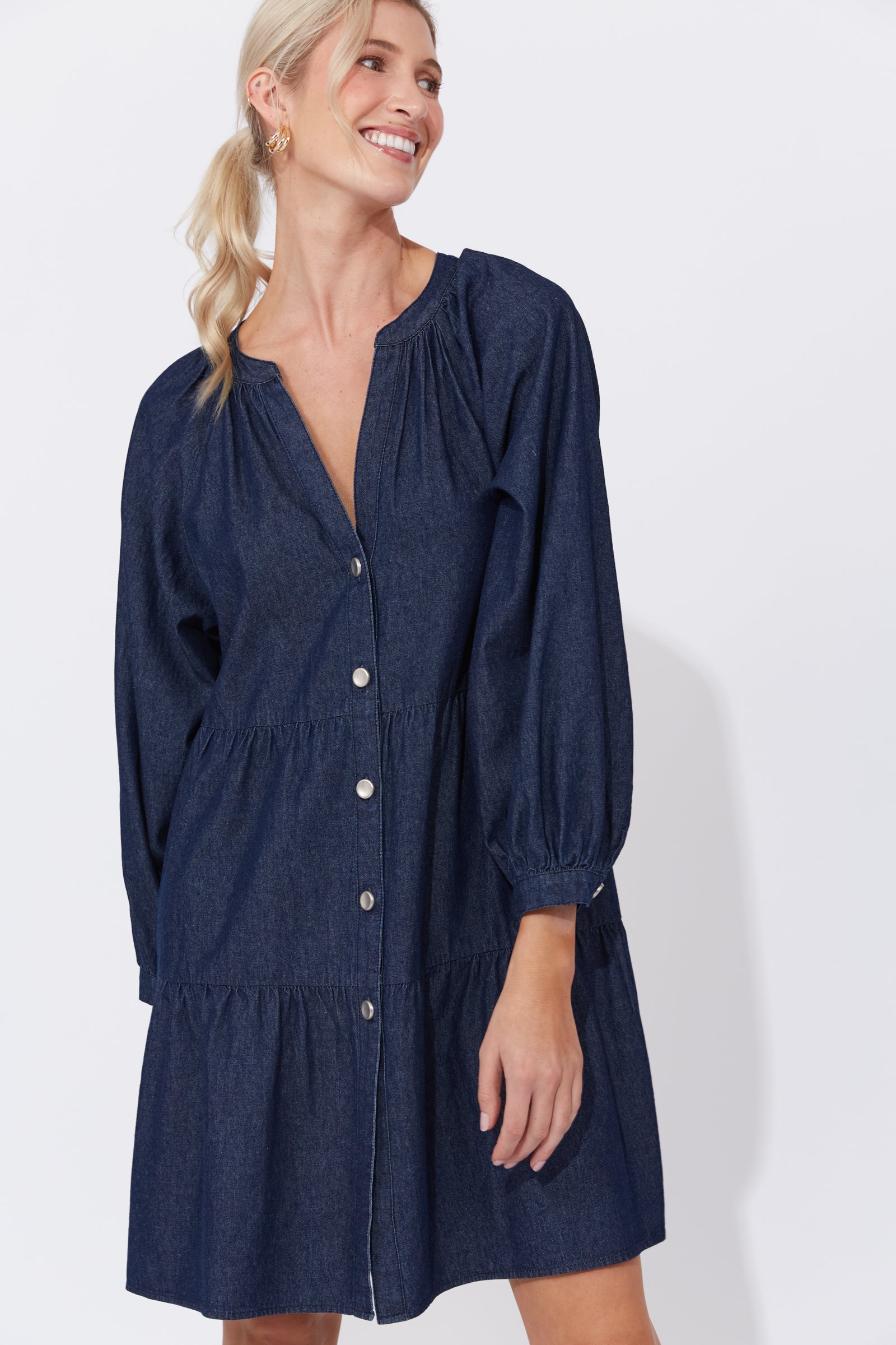 Austin Denim Midi Dress