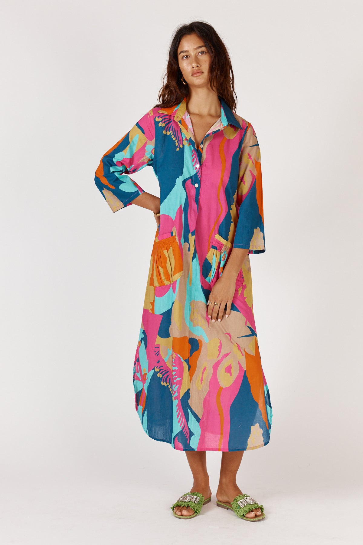 Lotus Bloom Midi Dress