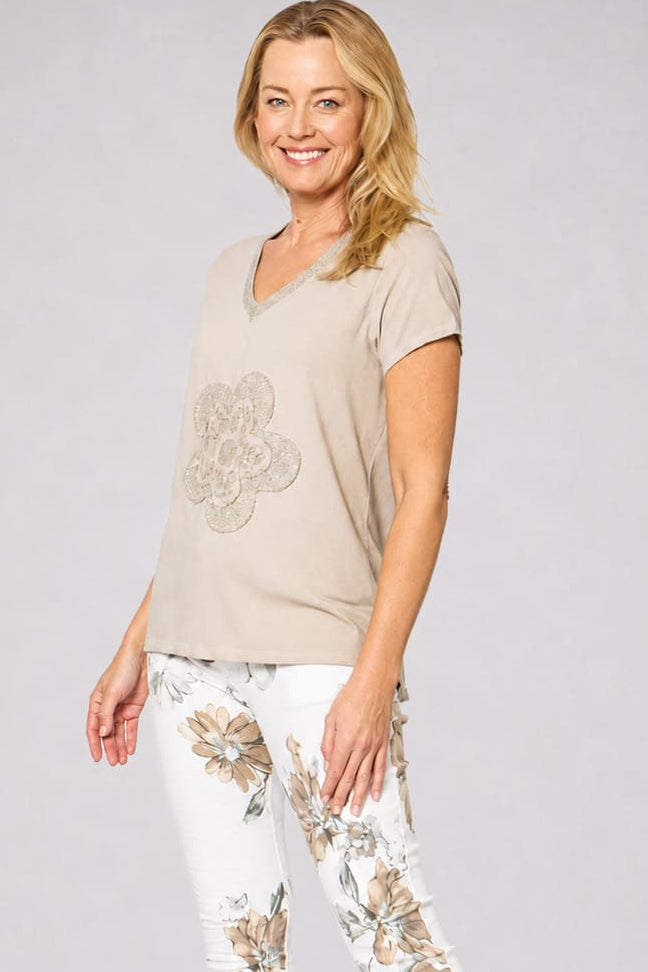 Applique Flower Top