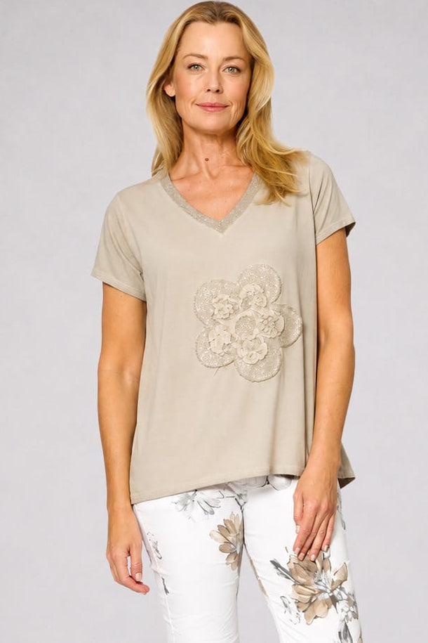 Applique Flower Top