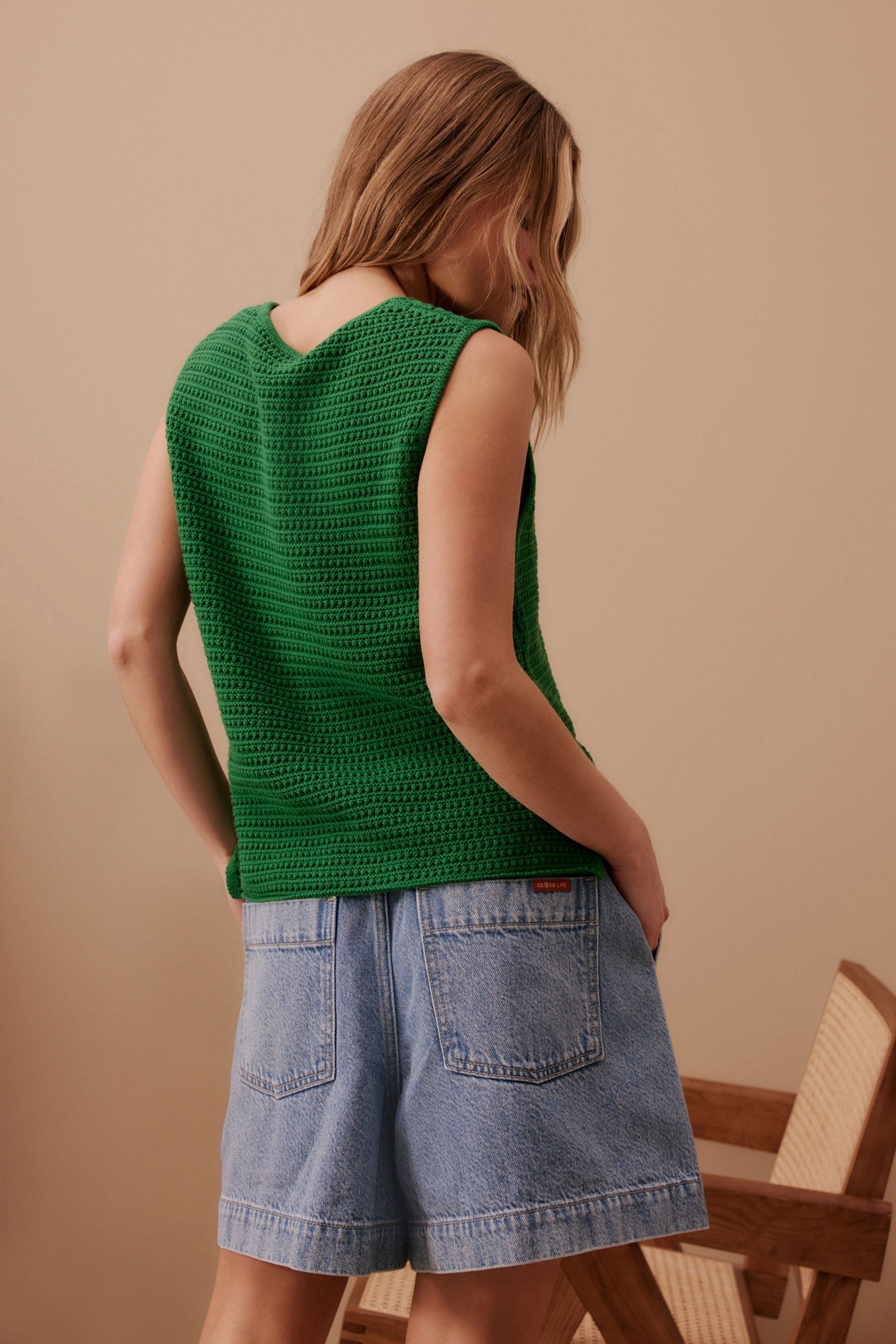 Margot Mesh Knit Tank Top