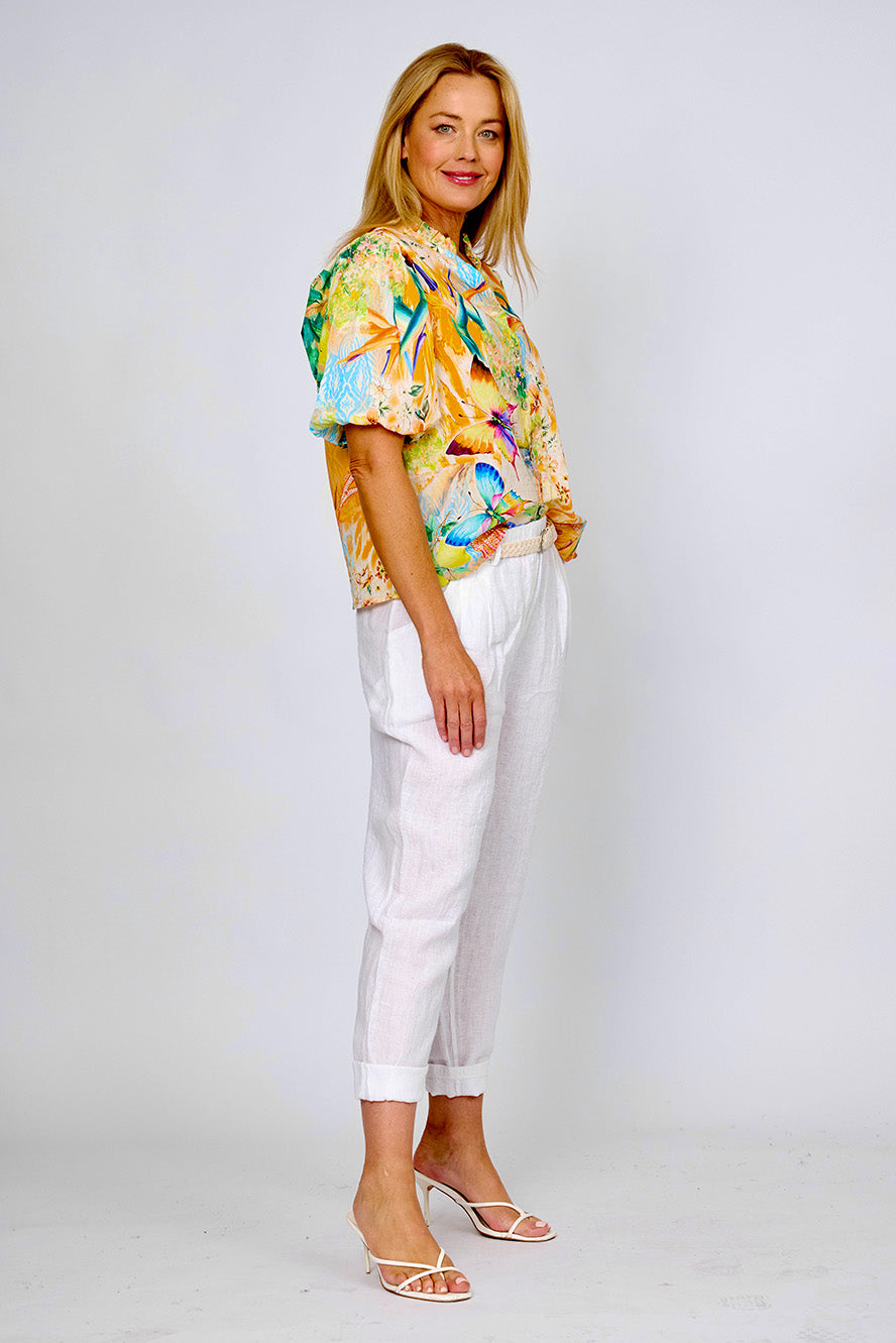 Cotton Frill Collar Shirt