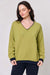 Contrasting V-Neck Knit Jumper