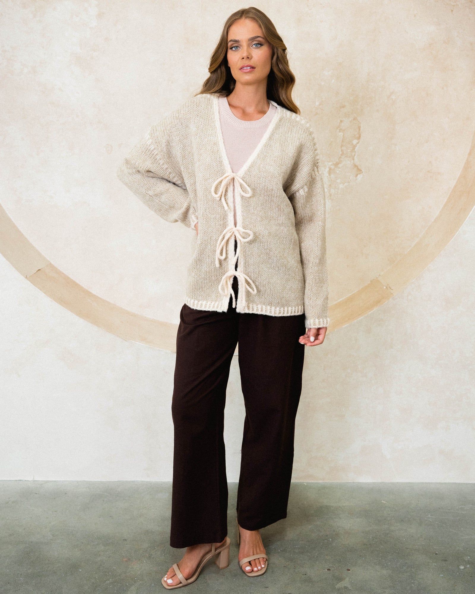 Tie Front Knit Cardigan