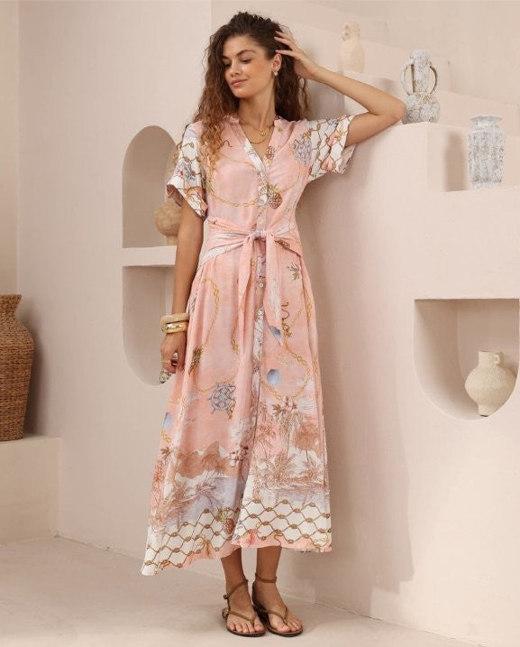 Nautical Island Maxi Dress