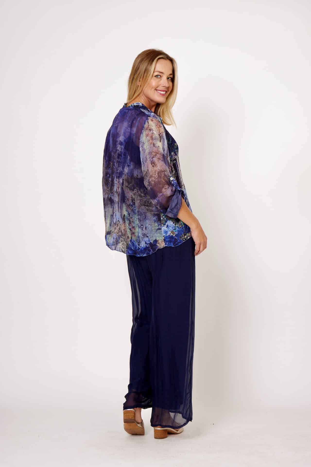Silk Blend Pants