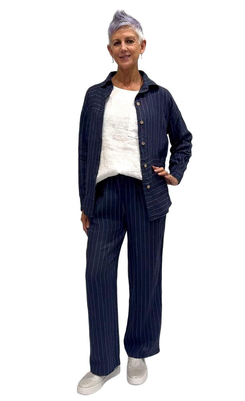 Linen Pin Stripe Pants