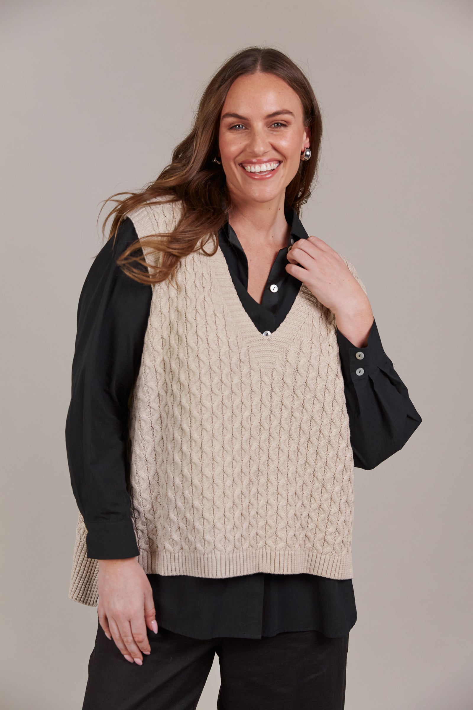 Naviva Cotton Knit Vest