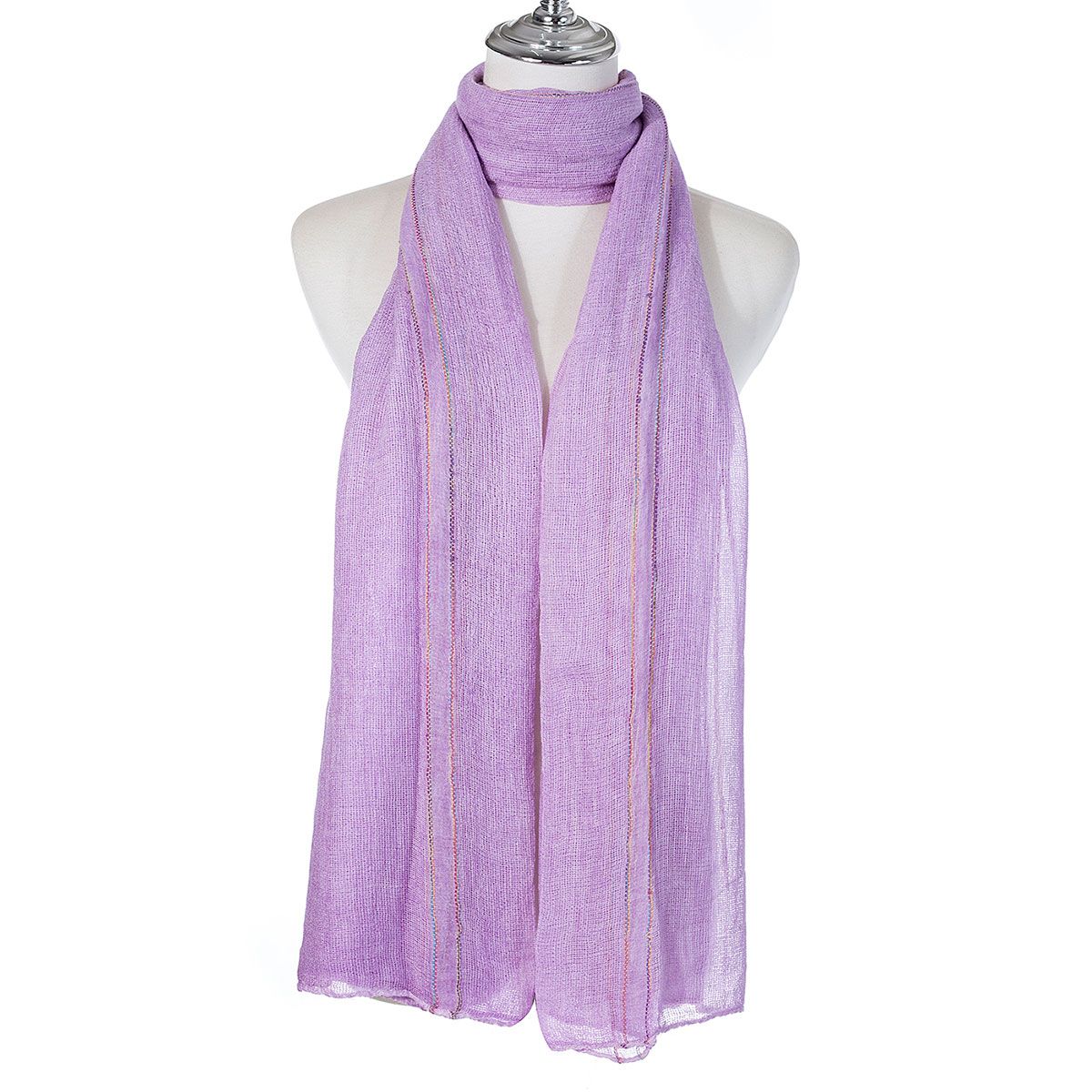 Light Stripe Wool Scarf