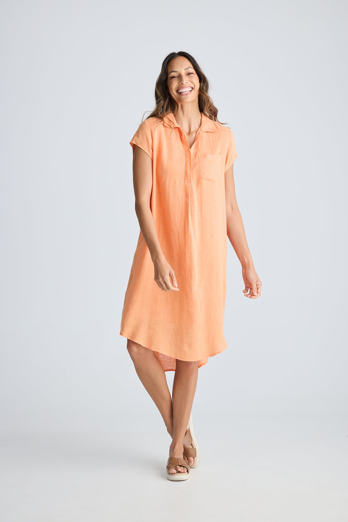 Ahoy Linen Tunic Dress