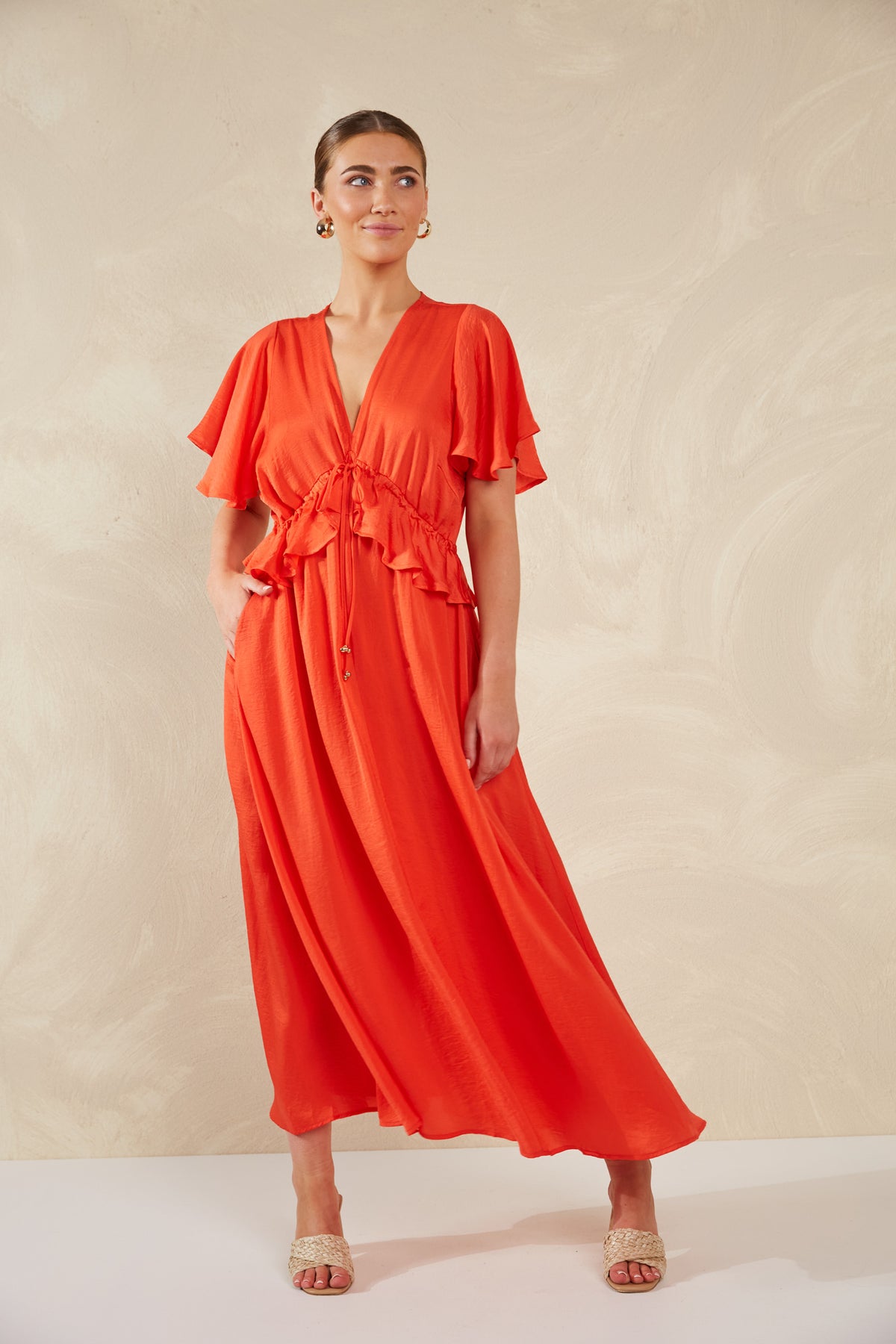 Portofino Frill Maxi Dress