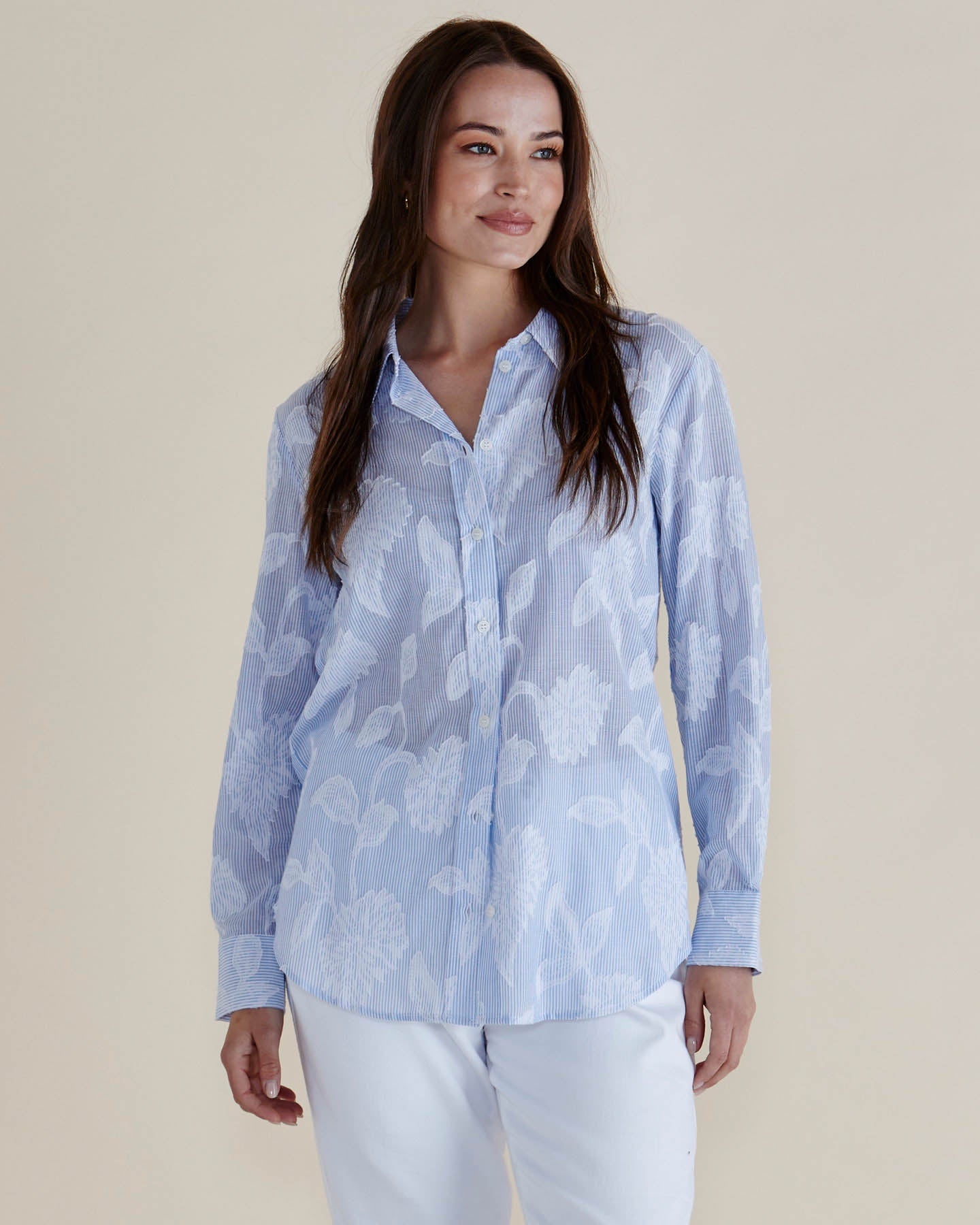 Lace Stripe Shirt