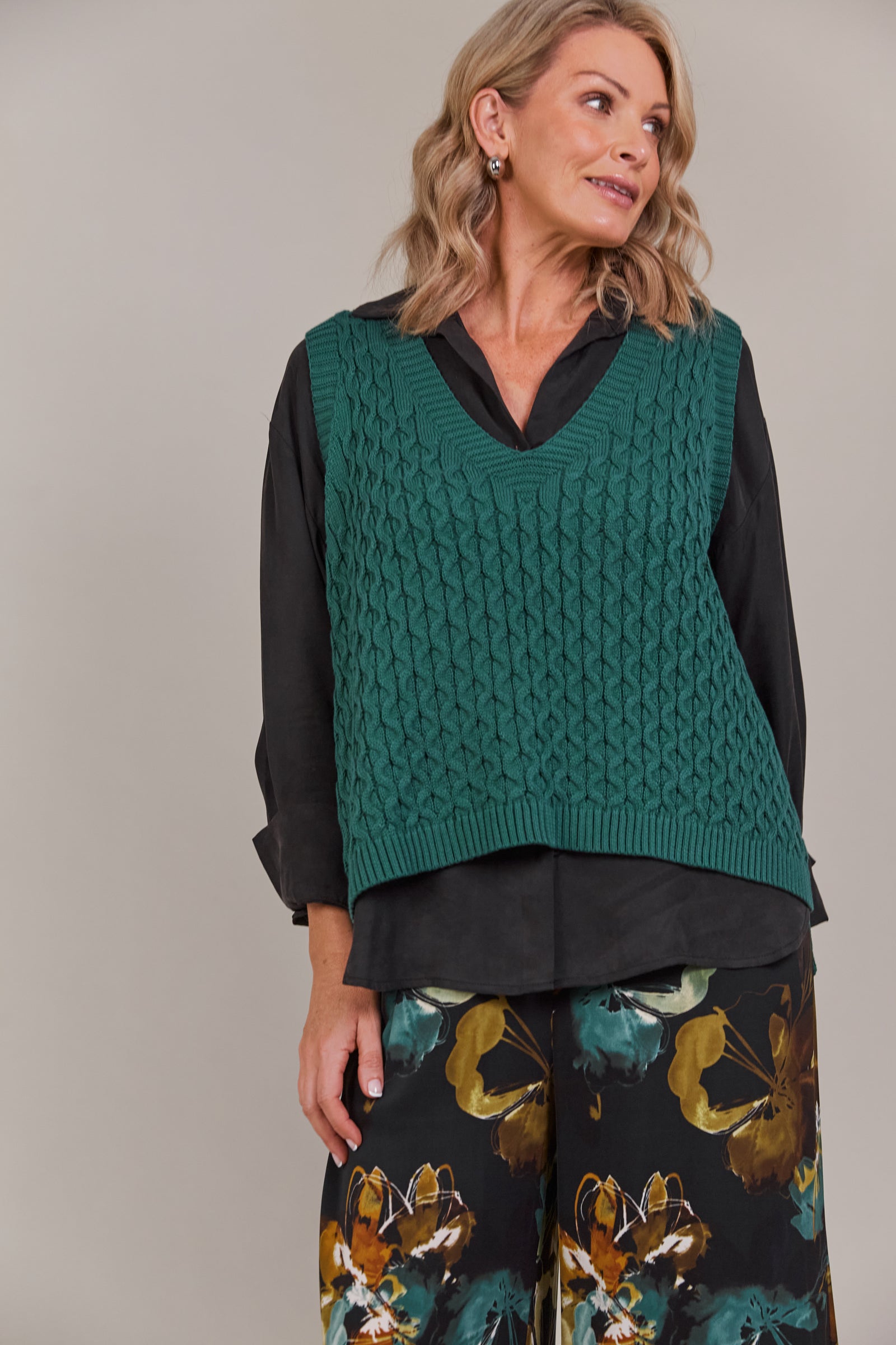 Naviva Cotton Knit Vest