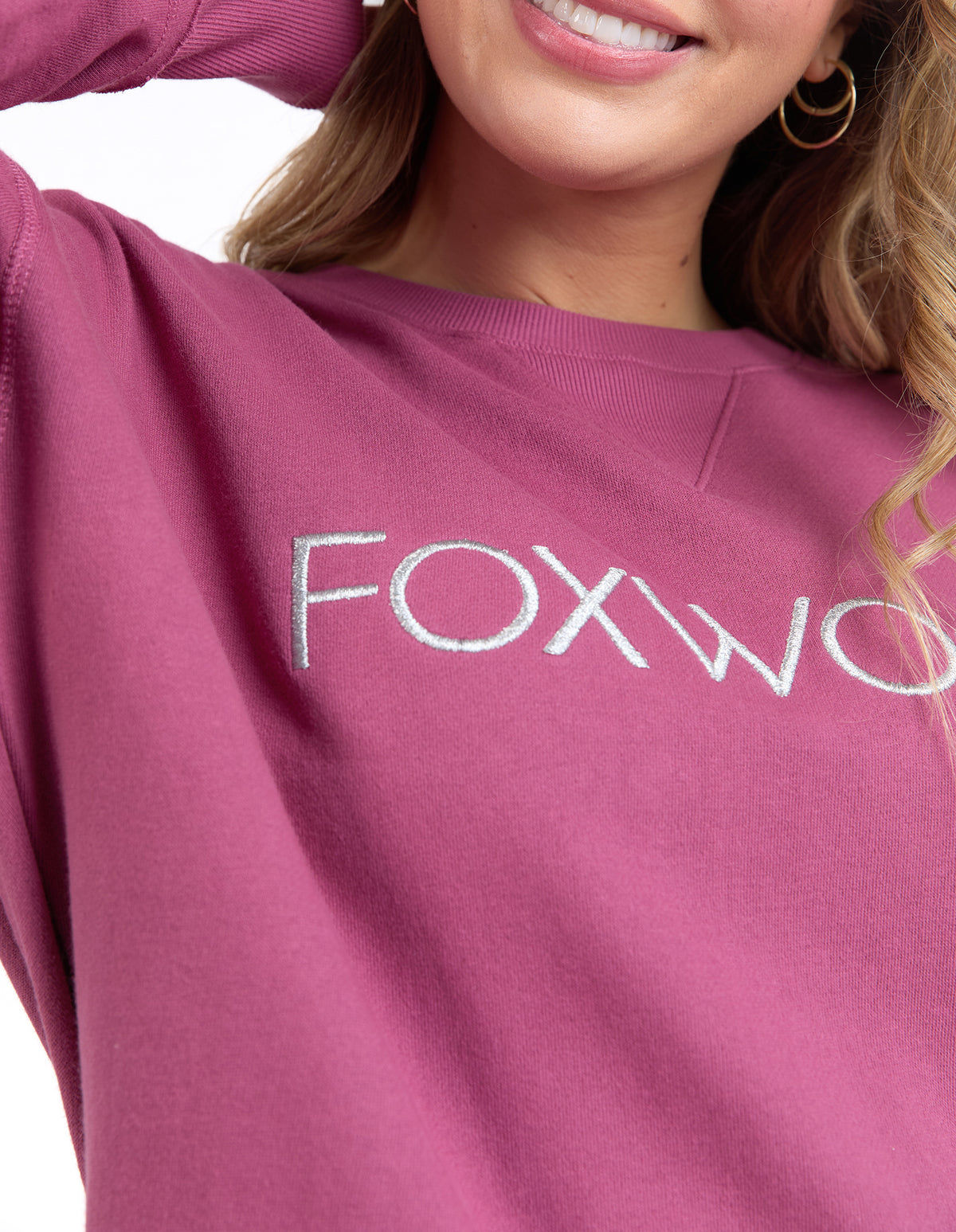 Simplified Metallic Crew Neck Jumper