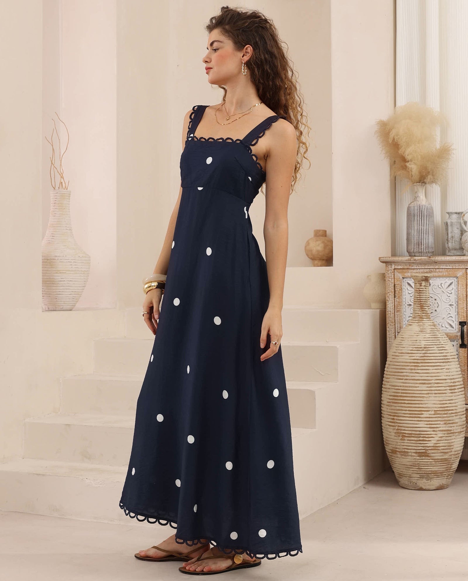 Polka Dot Maxi Dress