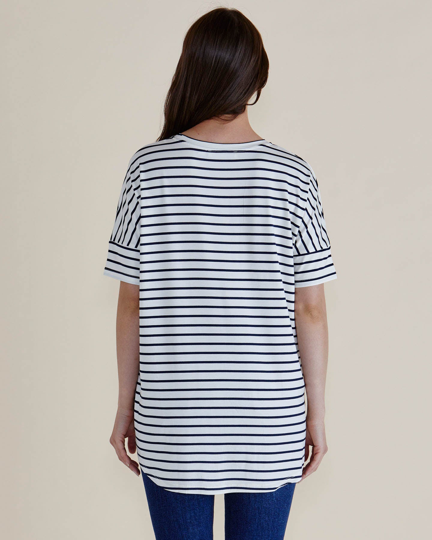 Romona Striped Relax Bamboo Tee