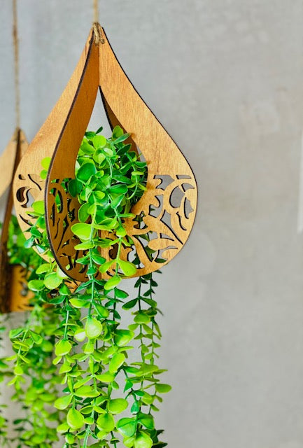 Wooden Hanging Planter
