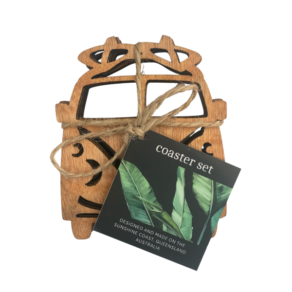 Laser Cut Timber Coasters