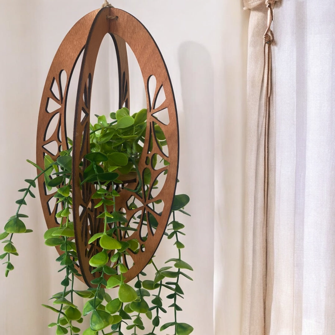 wooden teardrop hanging planter Wooden Hanging Planter by Red Peg - Kindred Spirit Boutique