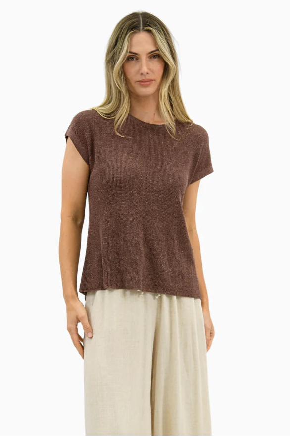 Button Back Knit Top