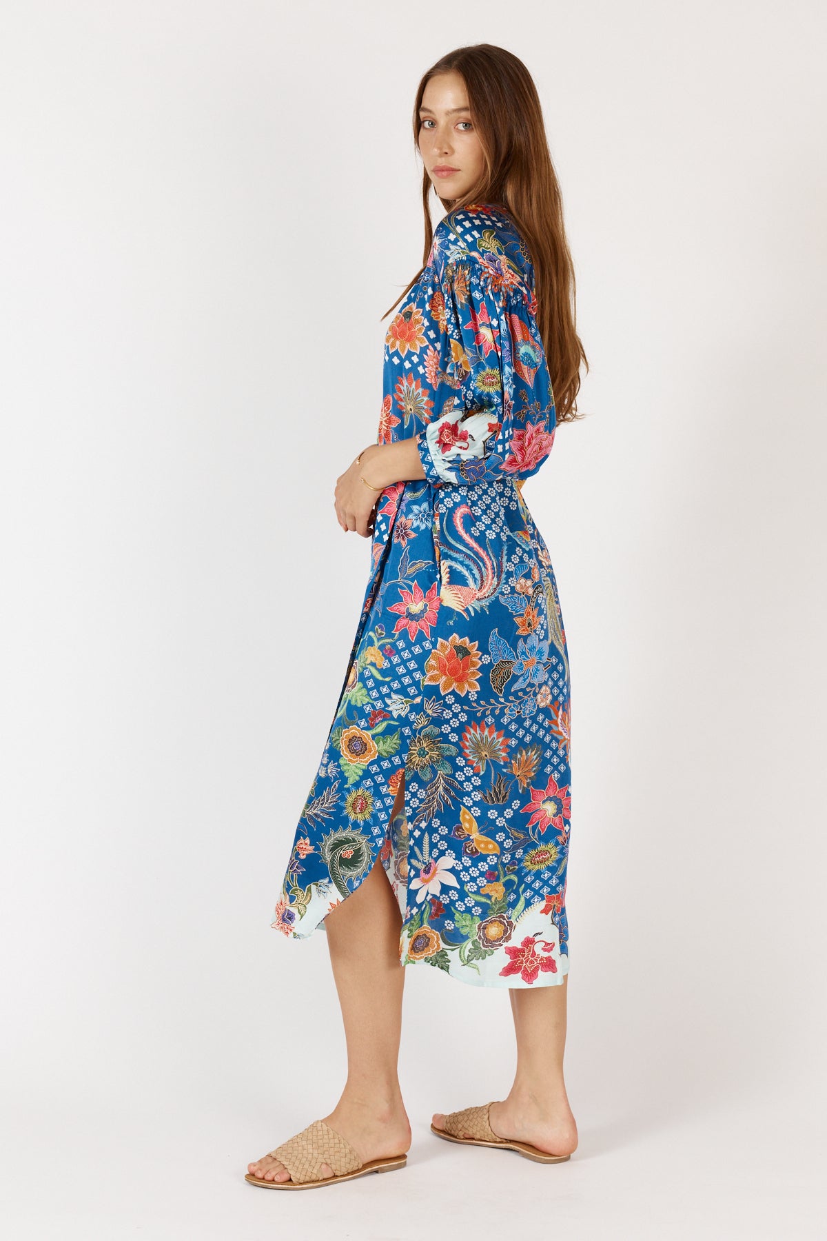 Toscana Satin Midi Dress