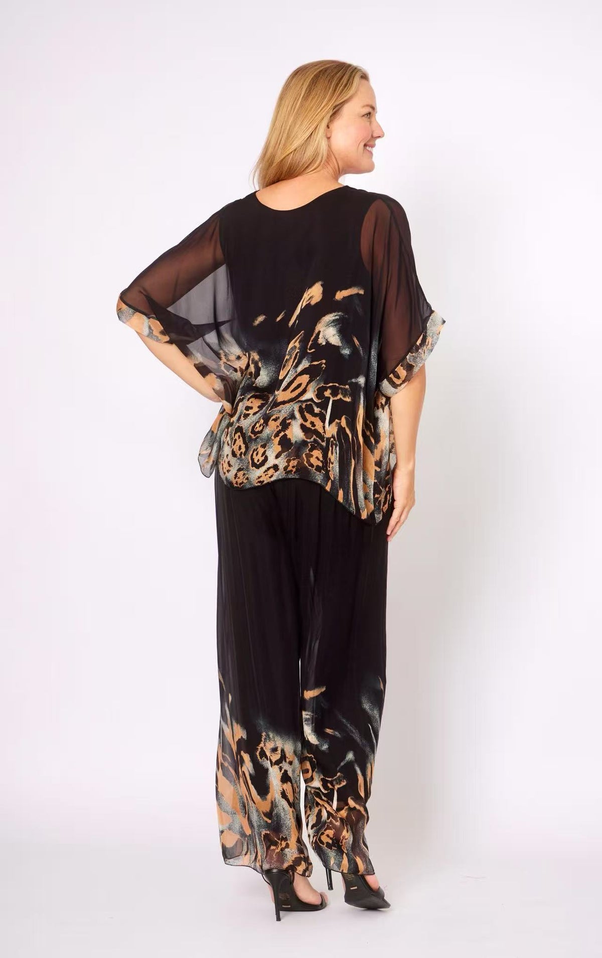 Leopard Print Scarf Top