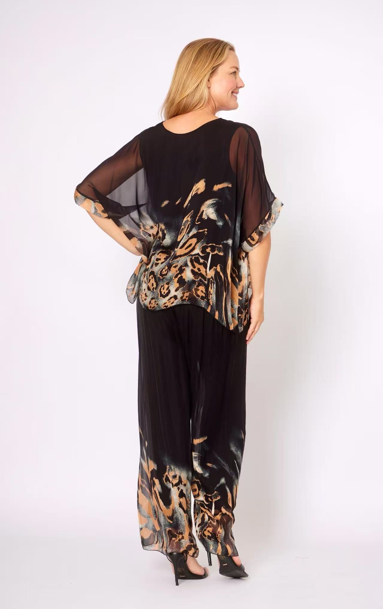 Leopard Print Scarf Top