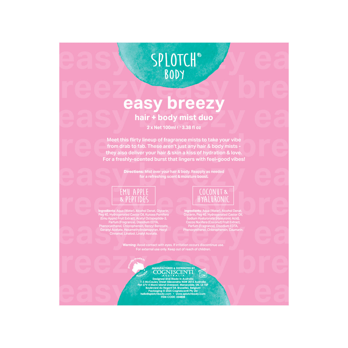 Easy Breezy Hair and Body Mist Duo