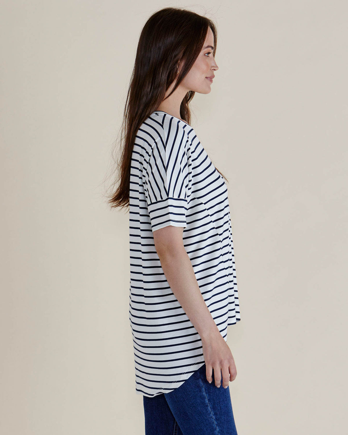 Romona Striped Relax Bamboo Tee