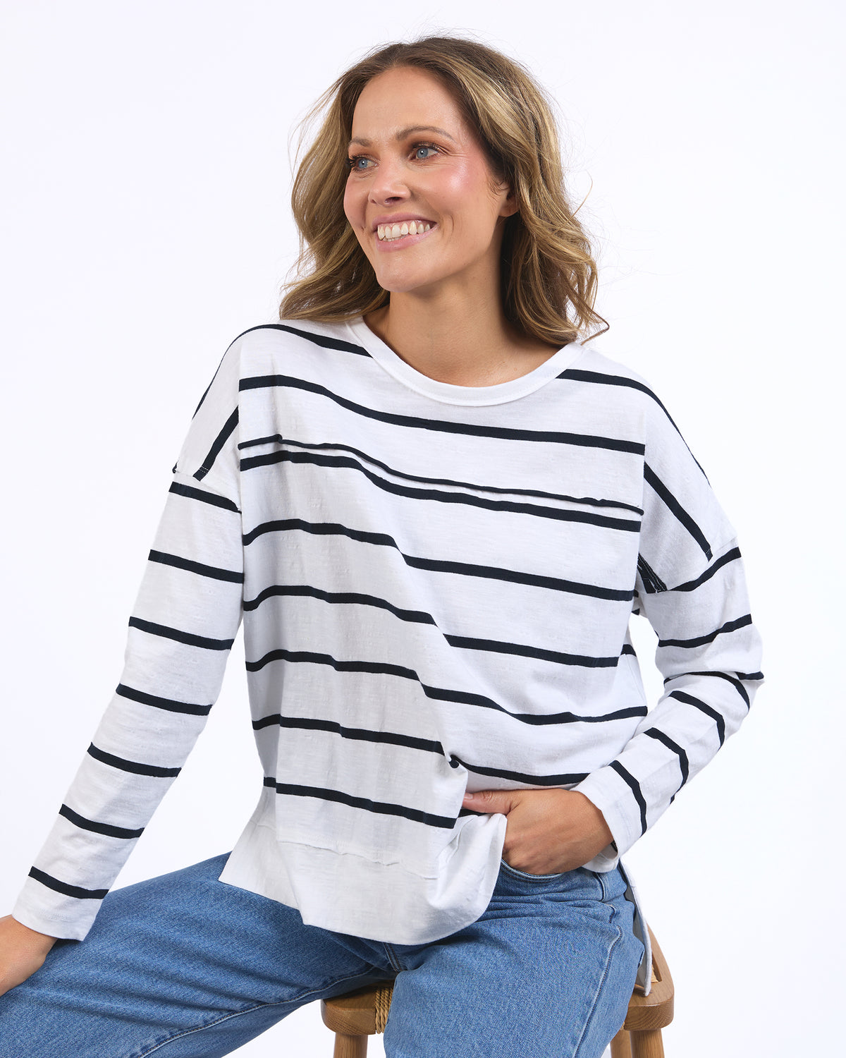 Jayne Striped Throw on Top