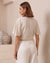 Tie Front Lace Detail Shirt