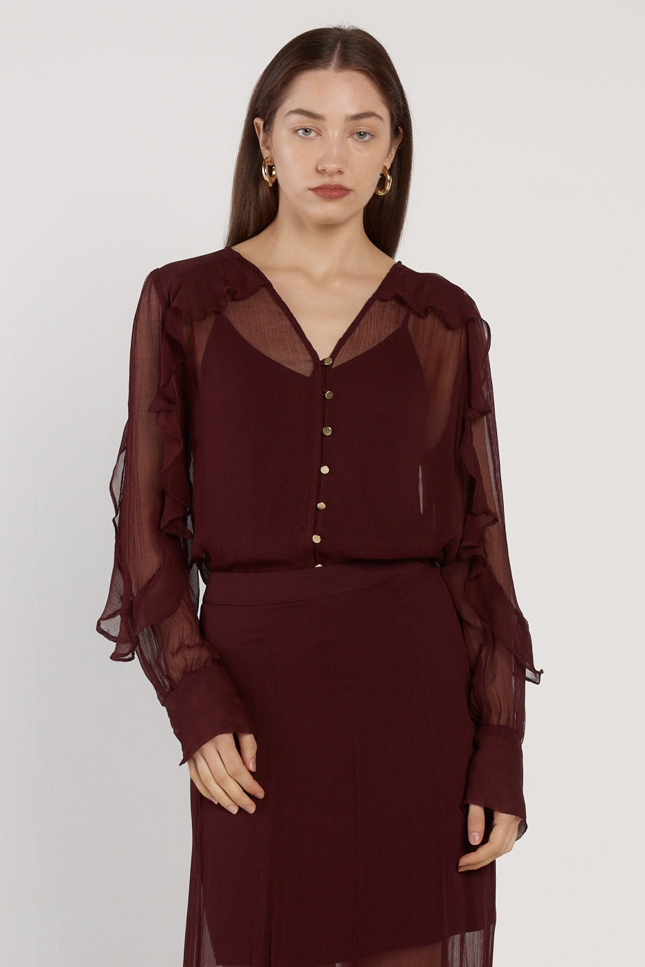 Odette Ruffle Blouse