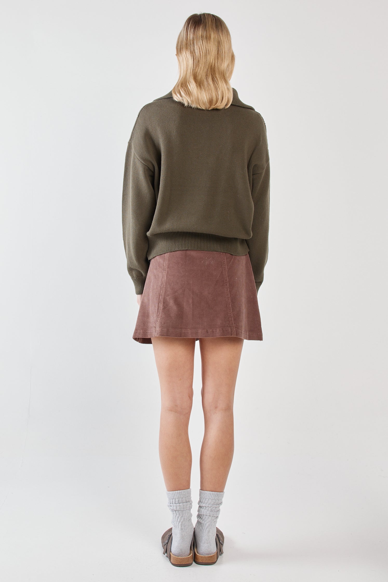 Esti Pointelle Zip Up Knit