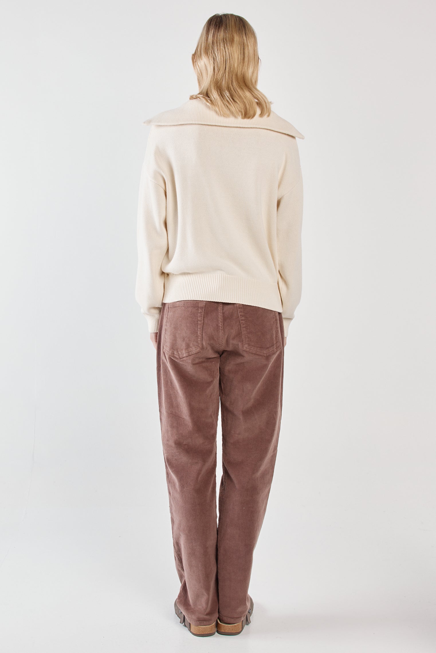 Esti Pointelle Zip Up Knit