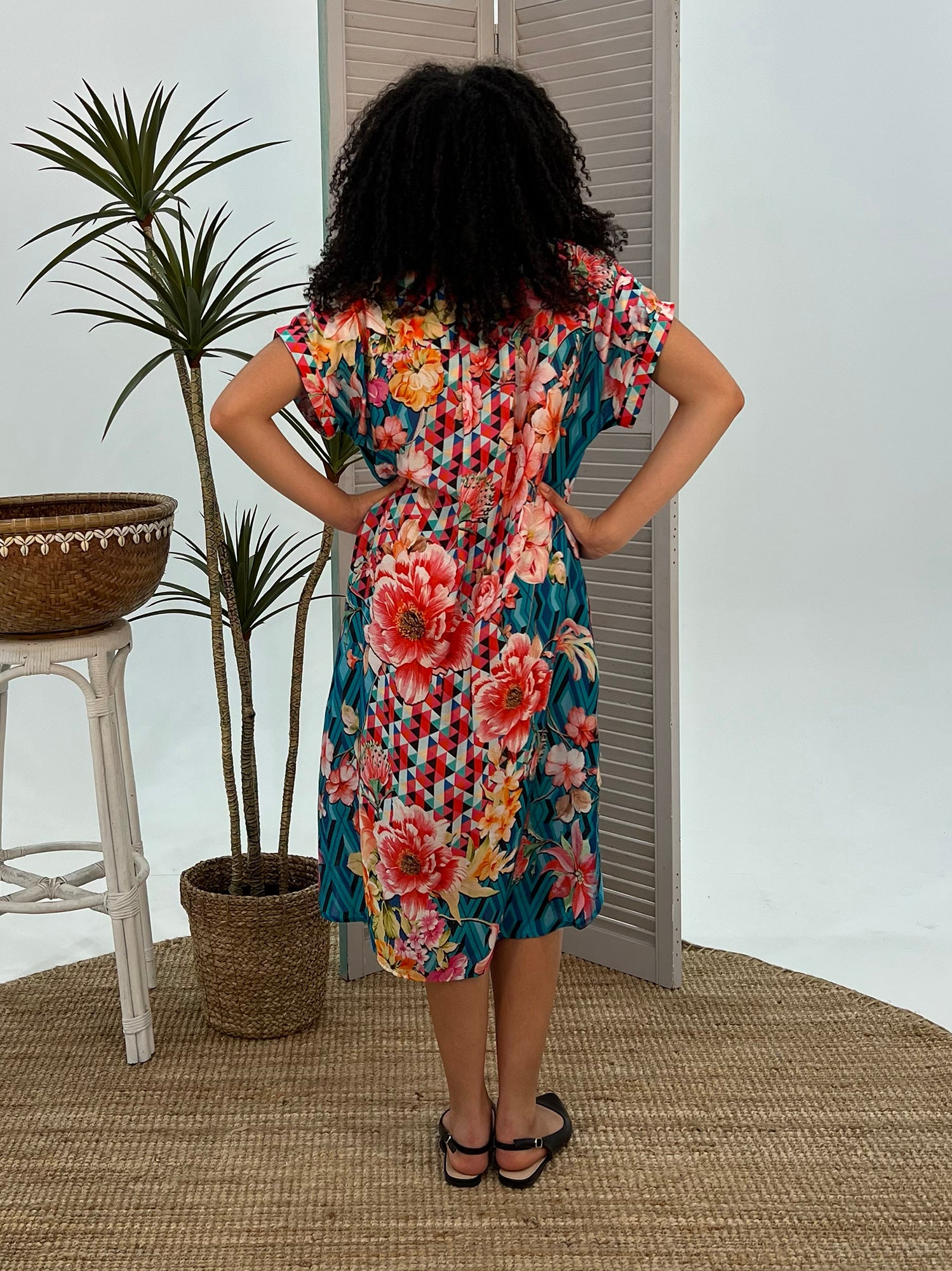 Floral Diamond Dresden Dress