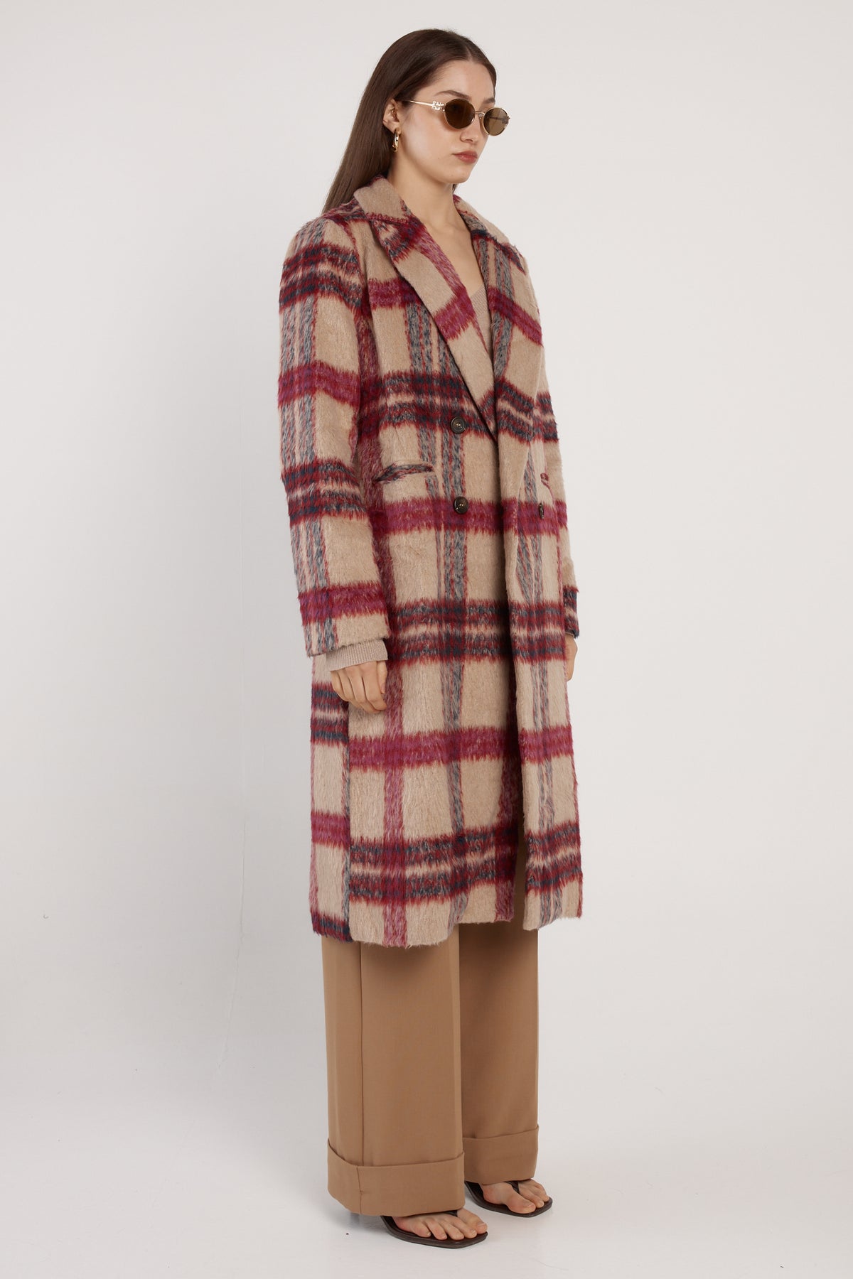 Harlow Check Longline Coat