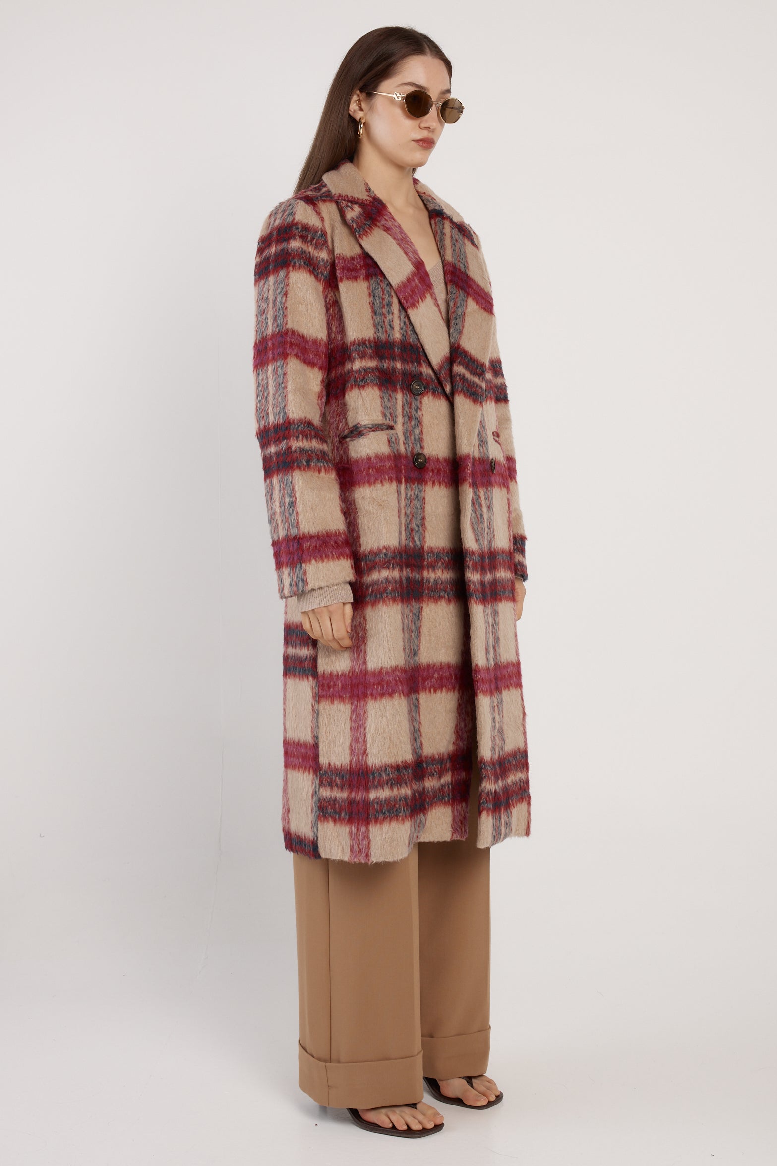 Harlow Check Longline Coat