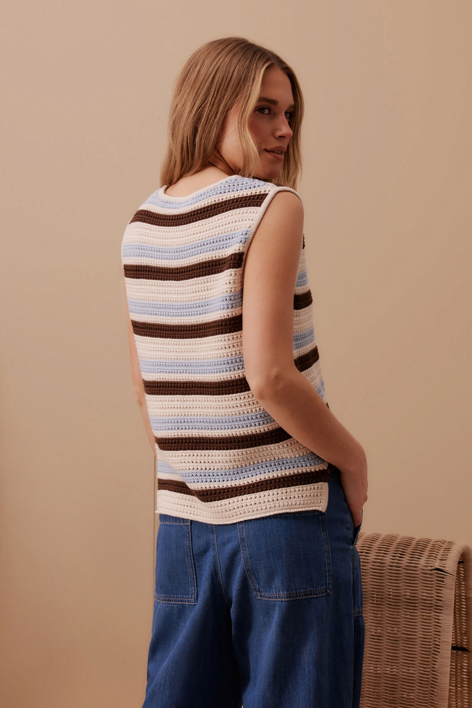 Margot Mesh Knit Tank Top