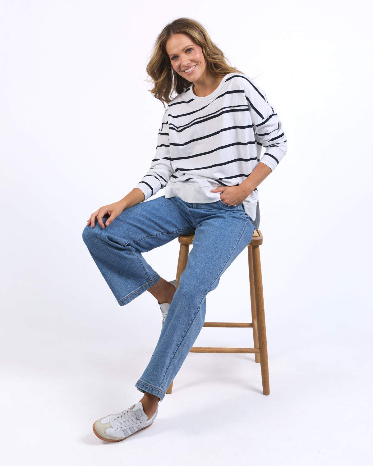 Jayne Striped Throw on Top