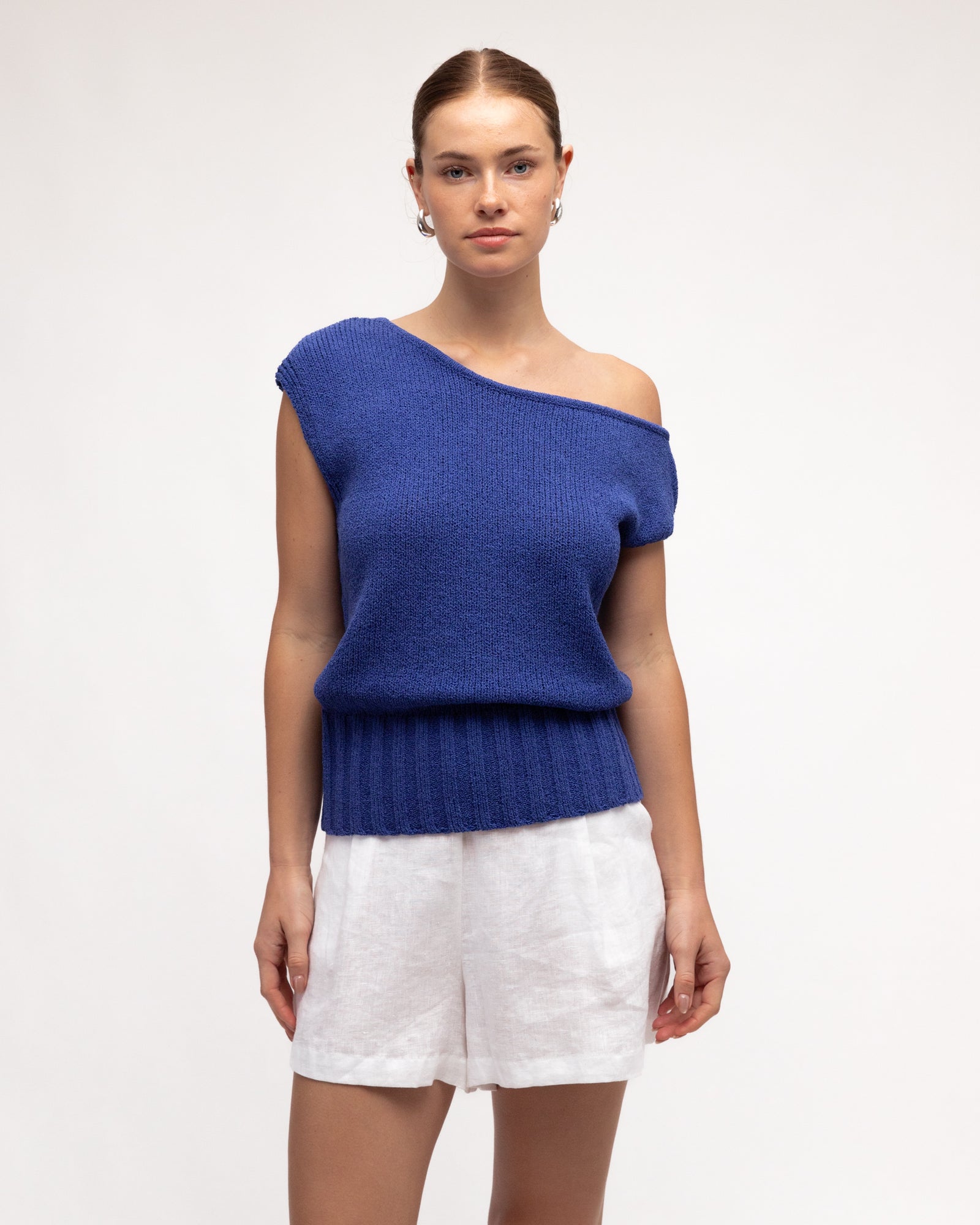 Boat Neck Knit Top