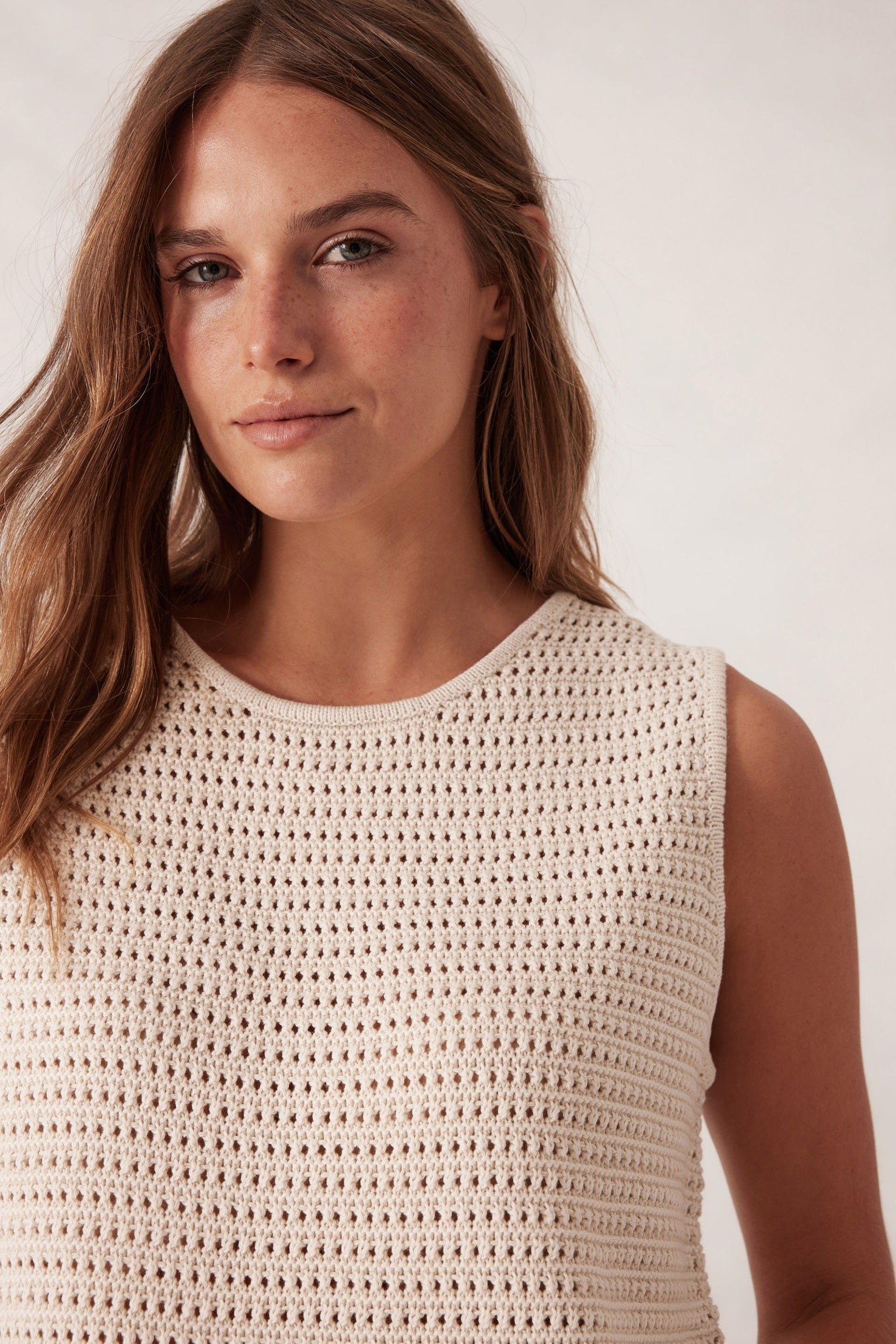 Margot Mesh Knit Tank Top