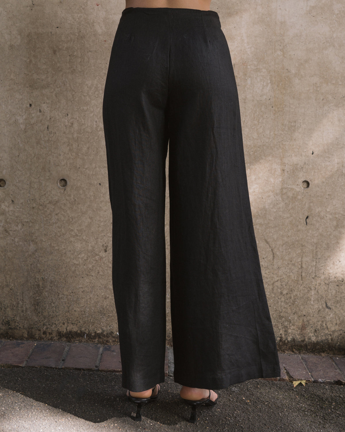 Camillia Front Seamed Linen Pants