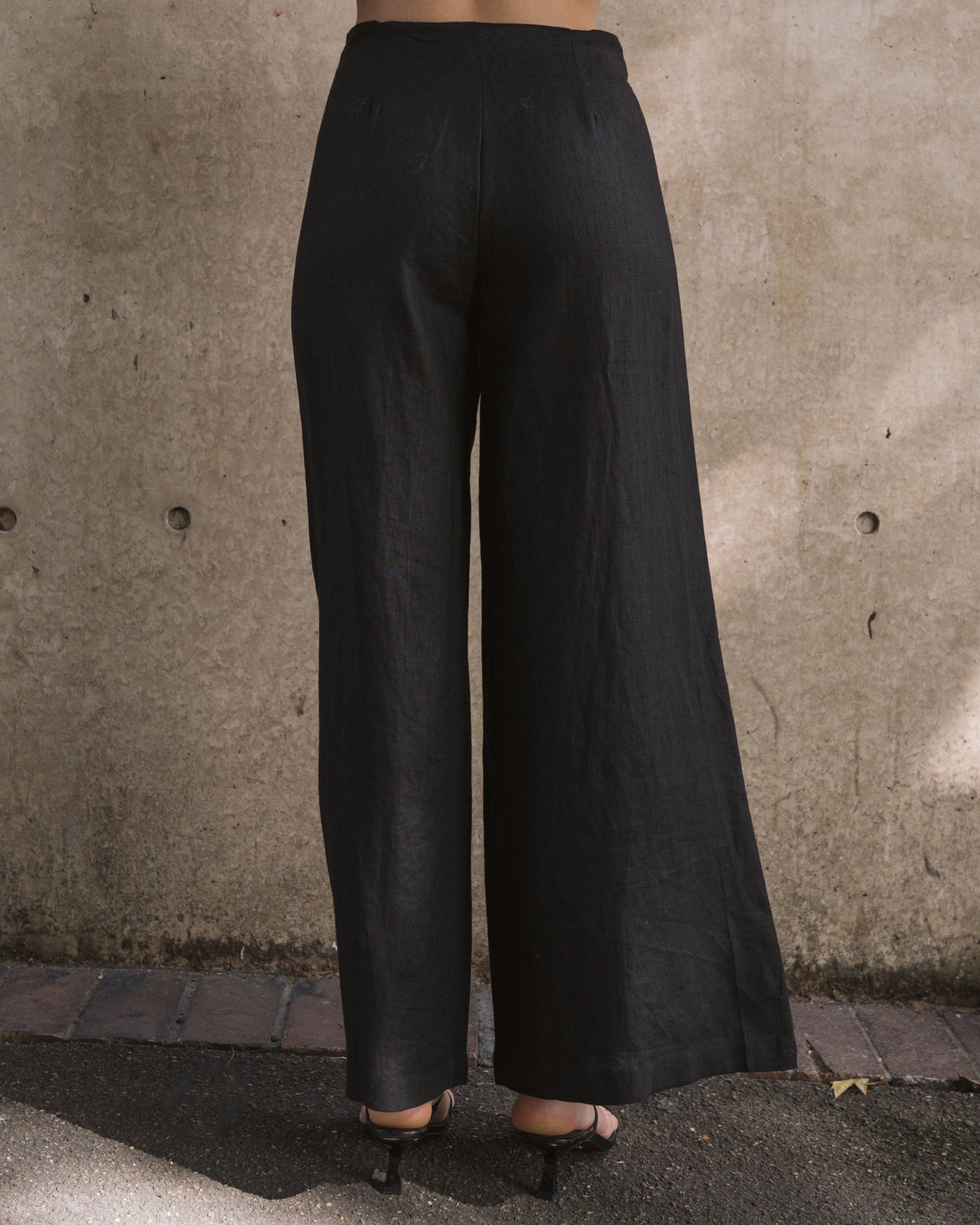 Camillia Front Seamed Linen Pants
