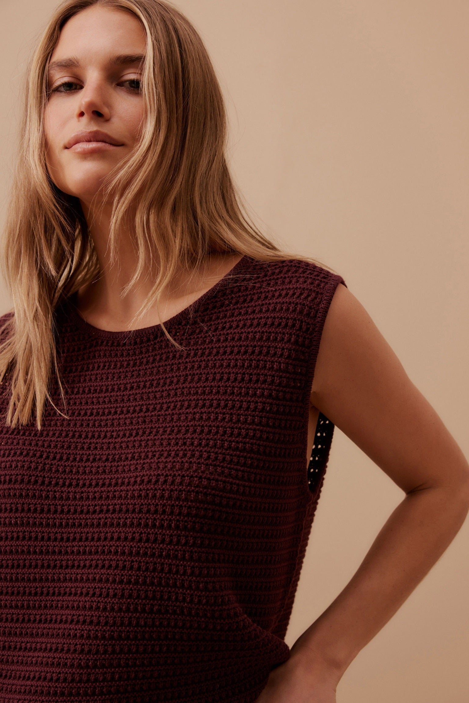 Margot Mesh Knit Tank Top
