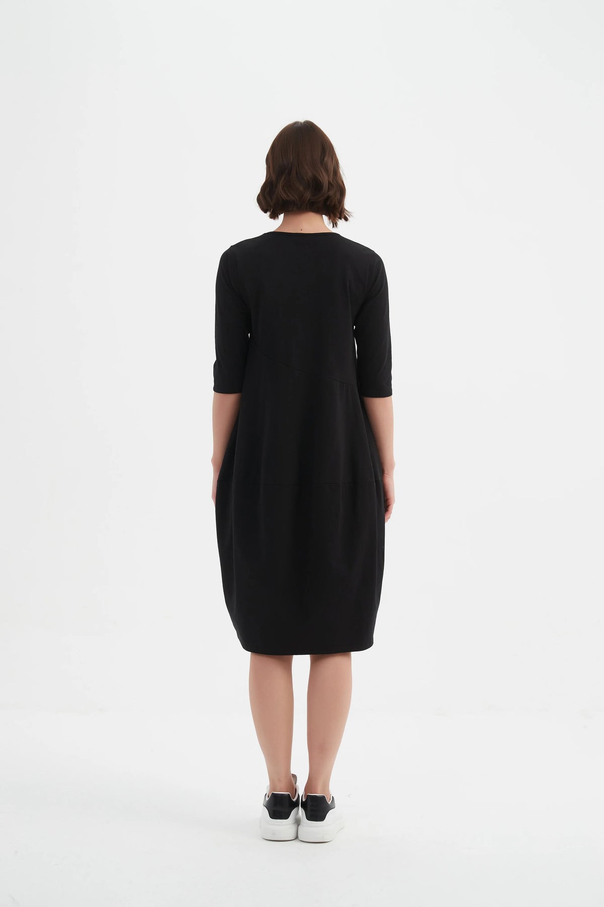 Diagonal Seam Winter Dress