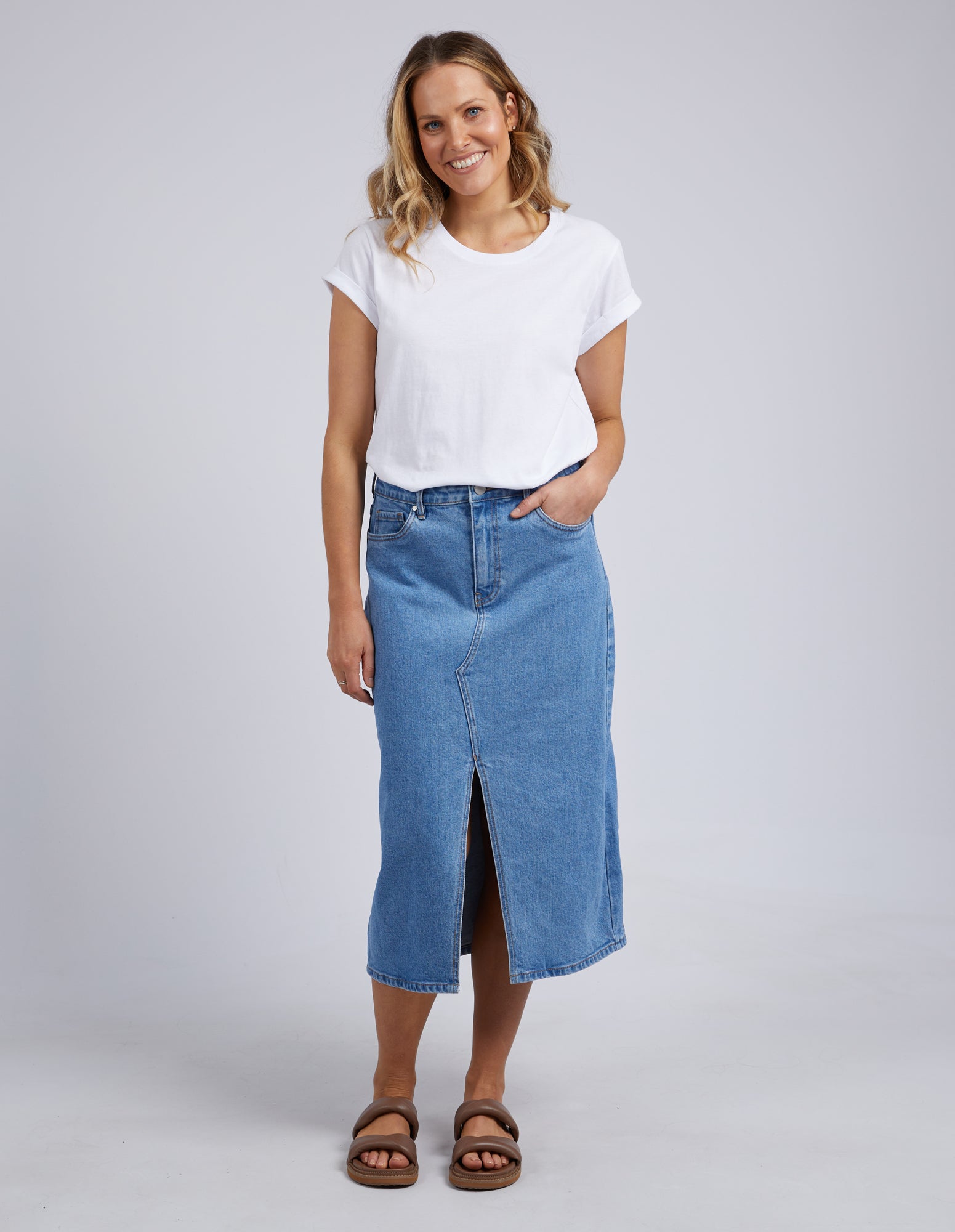 Scout Midi Skirt - Light Blue