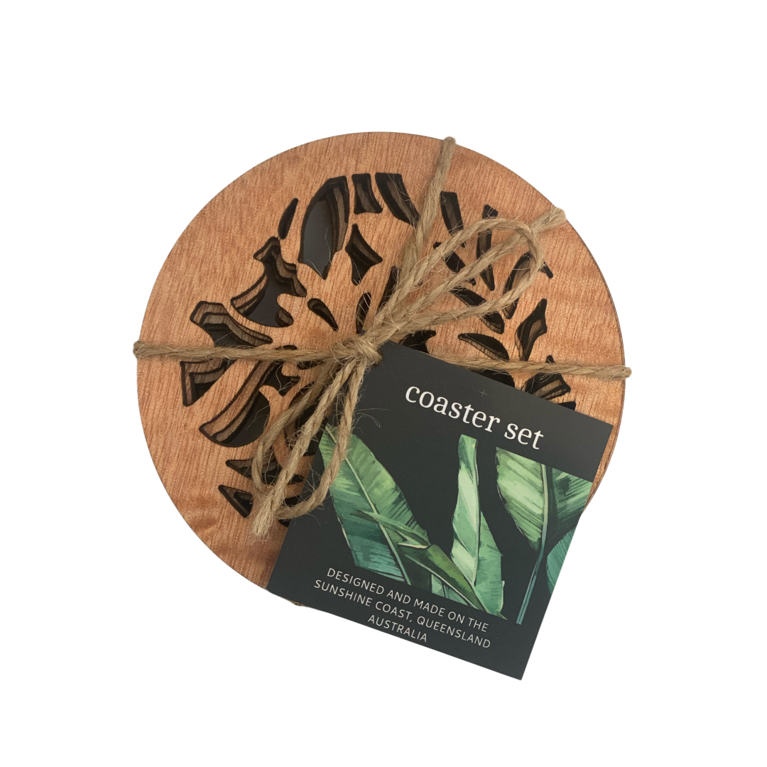 Laser Cut Timber Coasters